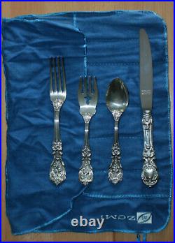 REED & BARTON FRANCIS I STERLING SILVER 4 PIECE PLACE SETTING, NO MONO withBAG