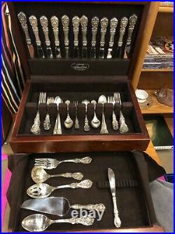 REED & BARTON FRANCIS I STERLING SILVER 71 pc for 12 FLATWARE LARGE Dinner FORKS