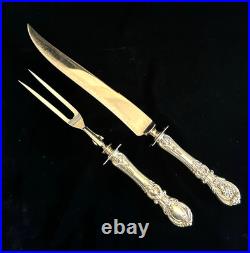 REED & BARTON FRANCIS I STERLING SILVER. 925 ROAST CARVING 2 PIECE SET Large Sz