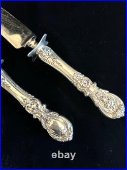 REED & BARTON FRANCIS I STERLING SILVER. 925 ROAST CARVING 2 PIECE SET Large Sz