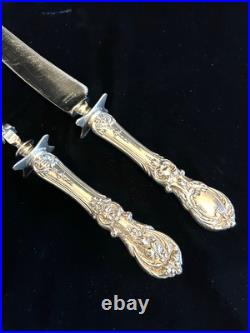 REED & BARTON FRANCIS I STERLING SILVER. 925 ROAST CARVING 2 PIECE SET Large Sz
