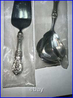 REED & BARTON FRANCIS I Sterling Handle SERVING SPOON & PIE SERVER New Sealed