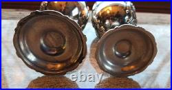 REED & BARTON King Francis Water & Wine Goblet Silver Plate 1659 & 1662 Set