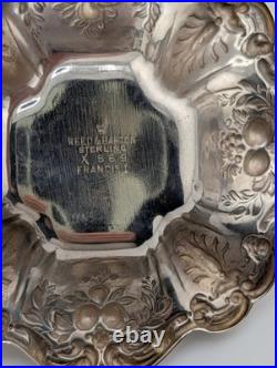 REED & BARTON STERLING Francis I Ornate Shallow Bowl Dish Set of 2 X569 X276