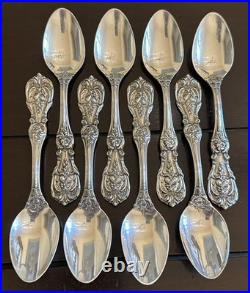 REED & BARTON STERLING TEASPOONS Set Of 8 FRANCIS 1ST PATTERN