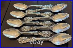 REED & BARTON STERLING TEASPOONS Set Of 8 FRANCIS 1ST PATTERN