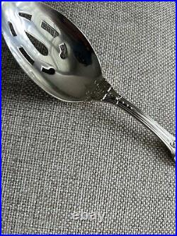 REED & BARTON Sterling Silver Pierced 8 1/4 Serving Spoon FRANCIS I Old Mark