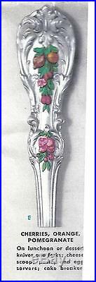 Rare Mint R&B Francis I Decorated Blade Solid Sterling Silver Cake Pastry Server