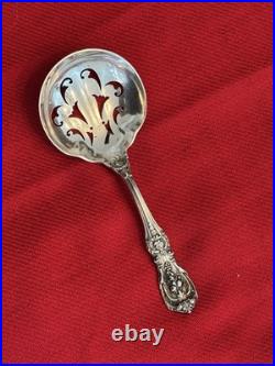 Rare Reed & Barton Francis I Sterling Nut Spoon Piereced Old Mark Pat. Date
