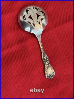 Rare Reed & Barton Francis I Sterling Nut Spoon Piereced Old Mark Pat. Date