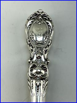 Rare Reed & Barton Francis I Sterling Silver Wide Carving Fork, Monogramed