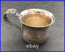 Rare Reed & Barton Francis I X567 Sterling Silver 925 Baby Cup Monogrammed