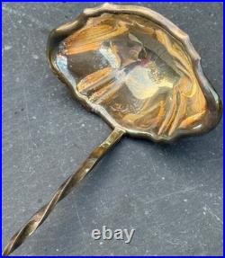 Rare Reed & Barton Gold and Silverplate Soup Punch Ladle 15 3/4 with Twist