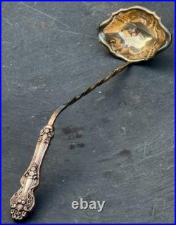 Rare Reed & Barton Gold and Silverplate Soup Punch Ladle 15 3/4 with Twist