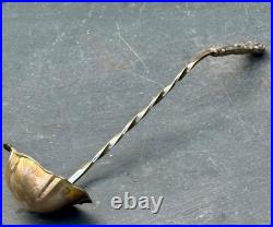 Rare Reed & Barton Gold and Silverplate Soup Punch Ladle 15 3/4 with Twist