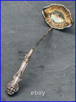 Rare Reed & Barton Gold and Silverplate Soup Punch Ladle 15 3/4 with Twist