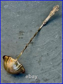 Rare Reed & Barton Gold and Silverplate Soup Punch Ladle 15 3/4 with Twist