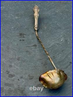 Rare Reed & Barton Gold and Silverplate Soup Punch Ladle 15 3/4 with Twist