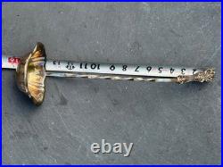 Rare Reed & Barton Gold and Silverplate Soup Punch Ladle 15 3/4 with Twist