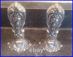 Reed And Barton Francis 1st Sterling Silver Salt & Pepper Shakers 3 1/2 Tray#z