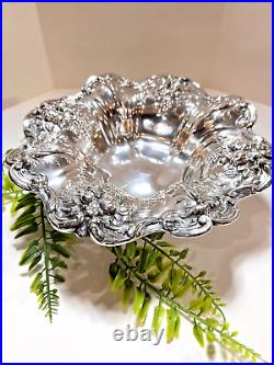 Reed And Barton Francis I Sterling Silver Footed Bowl Repoussé 341 Grams