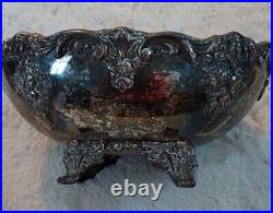 Reed & Barton 1684 King Francis Silverplate Fruit Decor Bowl 11.5 long