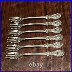 Reed & Barton 6 Francis Sterling Silver 5 1/4 Oyster Cocktail Three Tine Forks