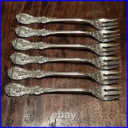 Reed & Barton 6 Francis Sterling Silver 5 1/4 Oyster Cocktail Three Tine Forks