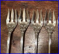 Reed & Barton 6 Francis Sterling Silver 5 1/4 Oyster Cocktail Three Tine Forks