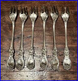 Reed & Barton 6 Francis Sterling Silver 5 1/4 Oyster Cocktail Three Tine Forks