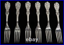 Reed & Barton (6) Vintage Francis I Sterling Silver 7 1/4 Lunch Forks
