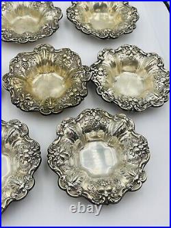 Reed & Barton Antique Sterling Silver Francis 1st Set Of 8 But Dishes X569