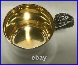Reed & Barton FRANCIS 1 Sterling Silver Baby Cup with Gold Wash X568-Nice