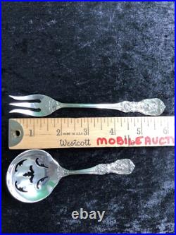 Reed & Barton FRANCIS 1st PAIR Bon Bon Spoon Pickle Or Olive Fork No Monogram