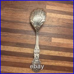 Reed & Barton FRANCIS I Sterling Silver 6inSugar Shell Spoon Scalloped, 43.65g