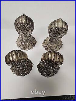 Reed & Barton Francis 1 Sterling Silver 4 Salt/ Pepper Shakers