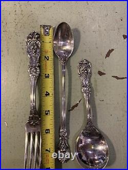 Reed & Barton Francis 1 sterling dinner fork, soup spoon & ice tea spoon lot