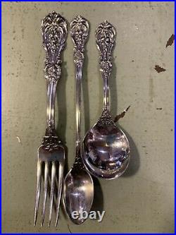 Reed & Barton Francis 1 sterling dinner fork, soup spoon & ice tea spoon lot