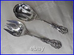 Reed & Barton Francis 1st All Sterling Silver Serving Spoon & Fork No Monograms