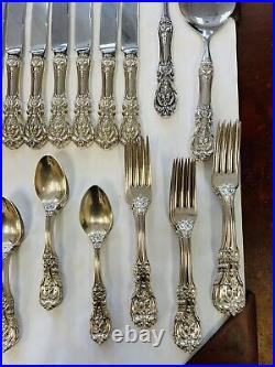 Reed & Barton Francis 1st Pattern Sterling Silver 65 Piece Flatware Set For 12