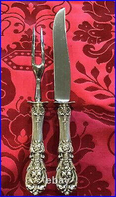 Reed & Barton Francis I 1 Sterling Silver Carving Set Fork & Knife No Mono