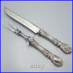 Reed & Barton Francis I 1 Sterling Silver Handle Large Carving Set Fork Knife