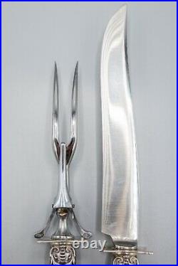 Reed & Barton Francis I 1 Sterling Silver Handle Large Carving Set Fork Knife