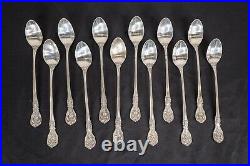 Reed & Barton Francis I 1 Sterling Silver Iced Tea Spoons 7 5/8 Set of 12