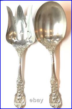 Reed & Barton Francis I 1907 Sterling Two Pc Salad Set 9 1/2 Old Mark Dab