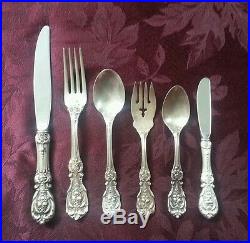Reed & Barton Francis I Dinner Size Sterling Silver Flatware Set 52 pc