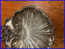 Reed & Barton Francis I Silver Large Clam Shell Dish 1936 fancy feet Oysters