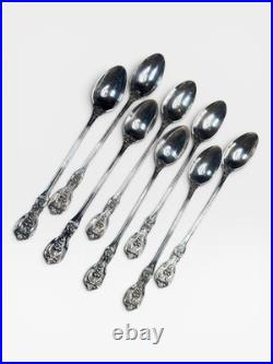 Reed & Barton Francis I Silverplate Iced Tea Spoons Set Of 8 Vintage 7.5