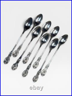 Reed & Barton Francis I Silverplate Iced Tea Spoons Set Of 8 Vintage 7.5