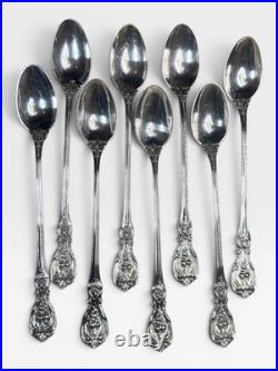 Reed & Barton Francis I Silverplate Iced Tea Spoons Set Of 8 Vintage 7.5